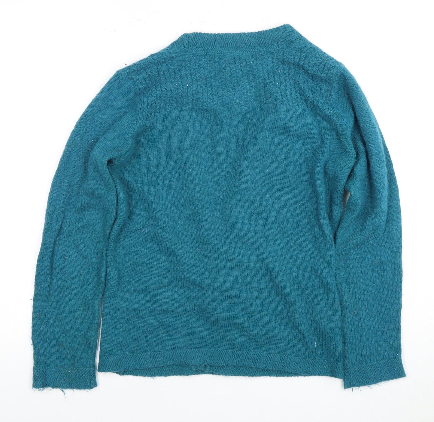 CC Petite Green Cardigan, Women’s S, V-Neck, Knit, Angora