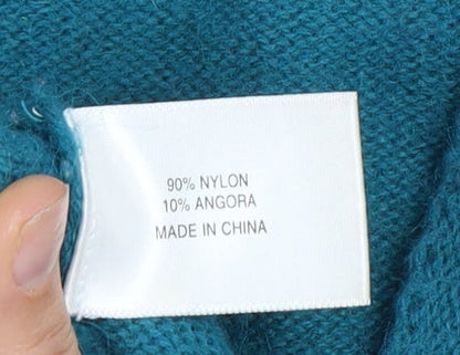 CC Petite Green Cardigan, Women’s S, V-Neck, Knit, Angora