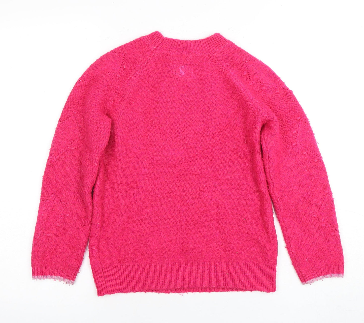 Joules Girls Pink Pullover Jumper, 9 Years, Crew Neck