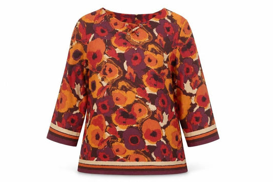 Honor Millburn Women's Multicoloured Floral Tunic Blouse
