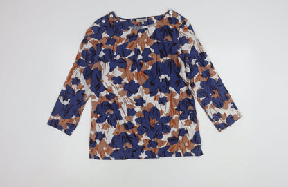 Womens UK Size 10 KEW Multicoloured Basic Blouse