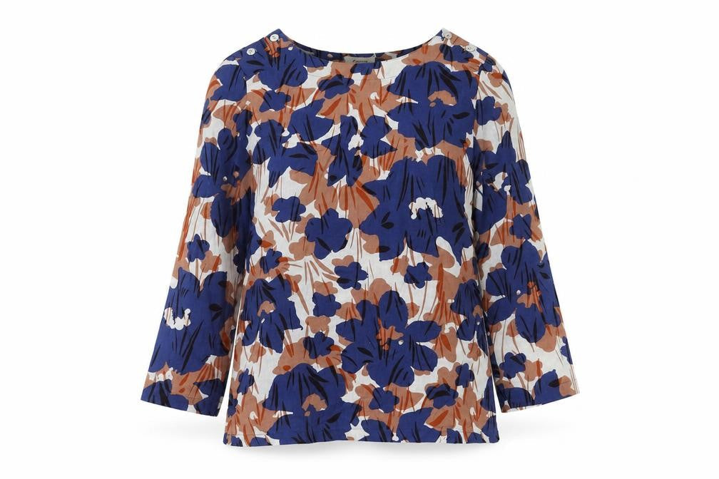 Womens UK Size 10 KEW Multicoloured Basic Blouse