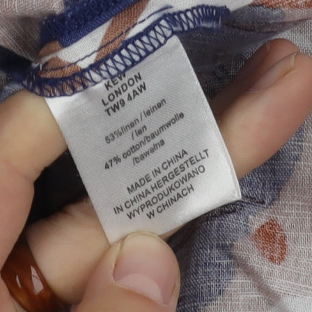 Womens UK Size 10 KEW Multicoloured Basic Blouse
