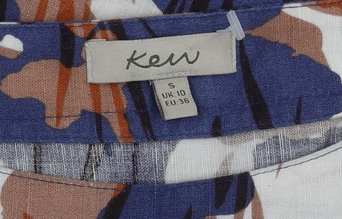 Womens UK Size 10 KEW Multicoloured Basic Blouse