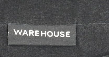 Warehouse Women's Black Silk Sleeveless Dress Size 14