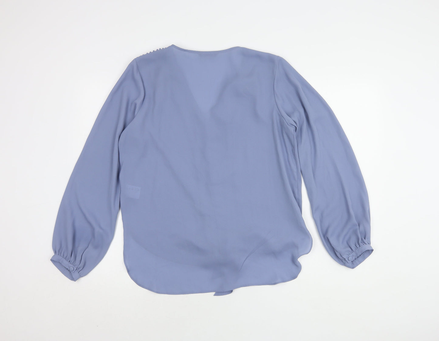 Womens UK Size 14 Roman Blue Basic Blouse