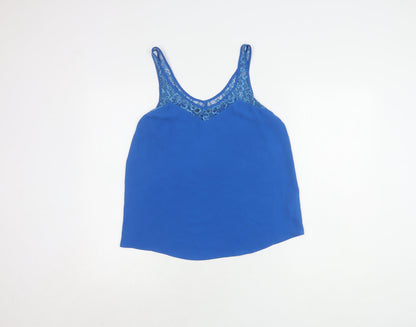Oasis Women's Blue Lace Camisole Tank Top Size 8