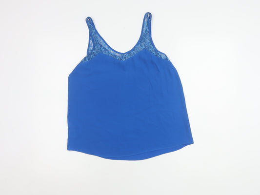 Oasis Women's Blue Lace Camisole Tank Top Size 8
