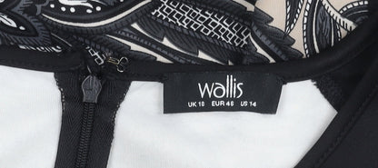 Wallis Women's Black Sleeveless Dress Size 18