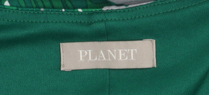 Planet Women's Green V-Neck Ruched Dress Size 12