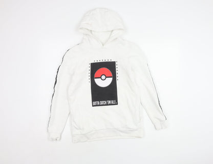 George Boys White Pokémon Pullover Hoodie 11-12 Years