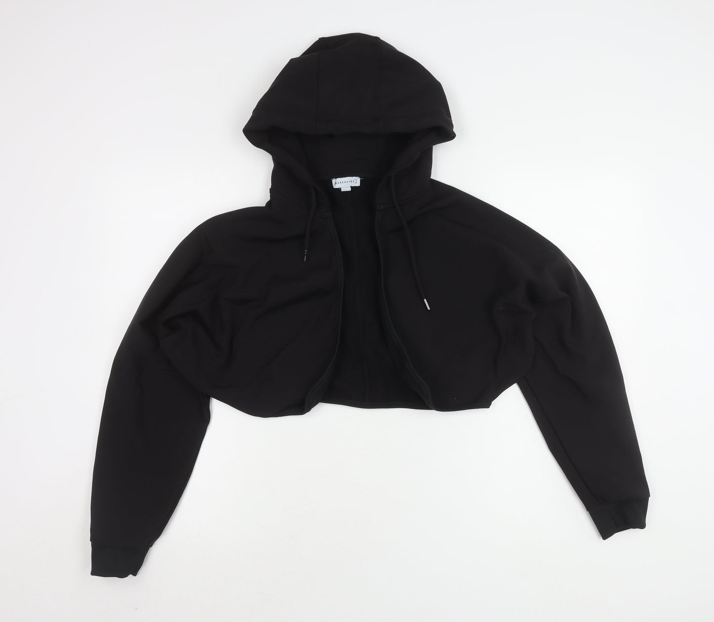 Warehouse Women's Black Hooded Zip Hoodie - Small