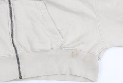 Nike Women's Beige XS Full Zip Hoodie with Logo