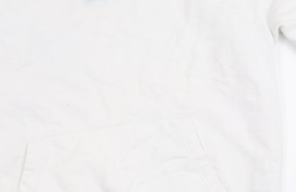 Tommy Jeans Men's White Sweatshirt S 1/2 Zip Logo