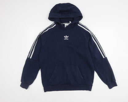 Adidas Men's Blue Pullover Hoodie - Size S
