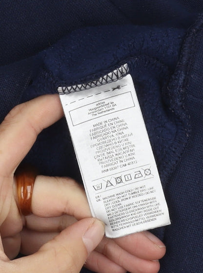 Adidas Men's Blue Pullover Hoodie - Size S