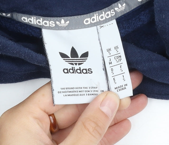 Adidas Men's Blue Pullover Hoodie - Size S