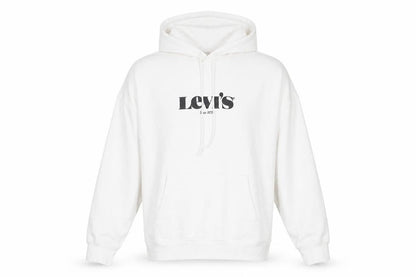 Mens UK Size M Levi's White Pullover Hoodie