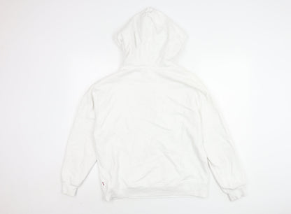 Mens UK Size M Levi's White Pullover Hoodie