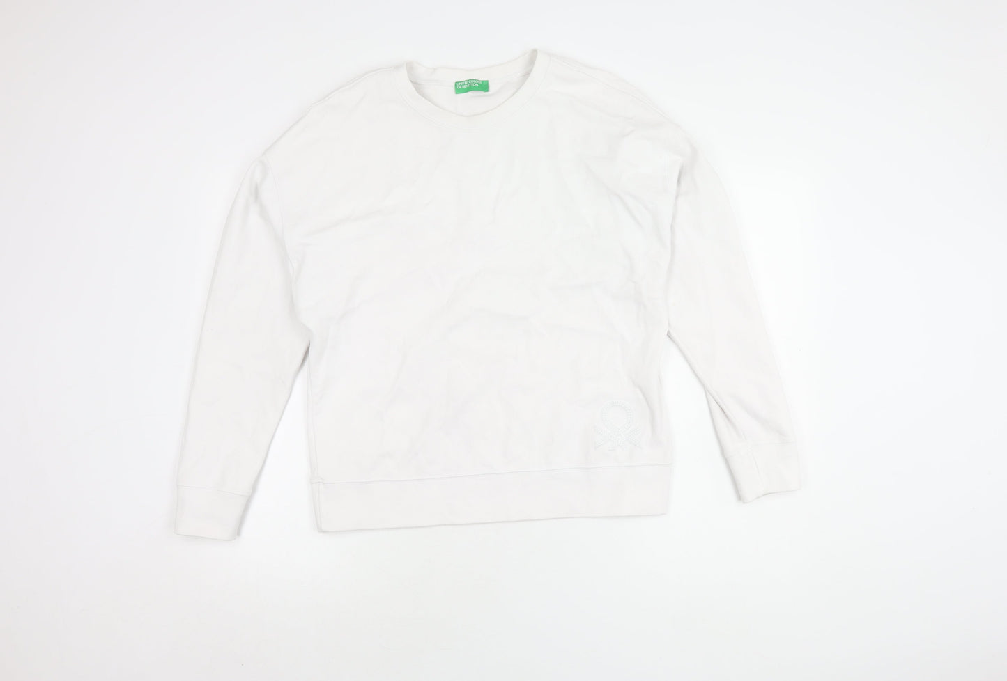 United Colors of Benetton Men's White M Pullover Jumper