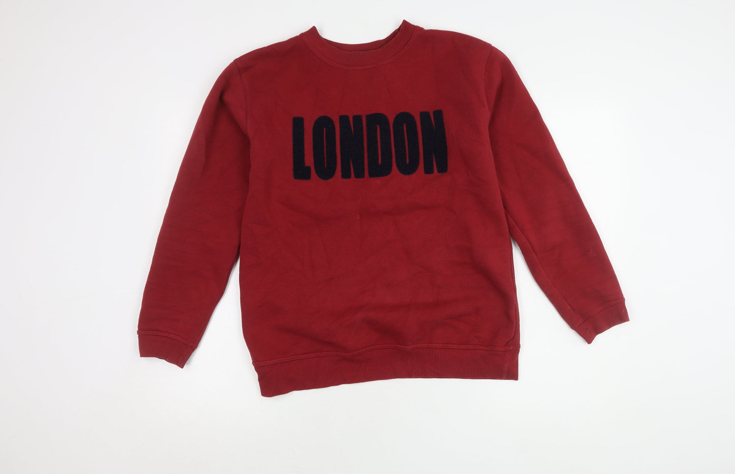 UK Red London Graphic Pullover Jumper, Size S