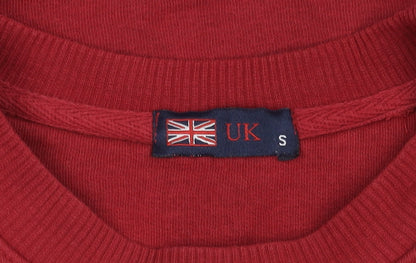 UK Red London Graphic Pullover Jumper, Size S