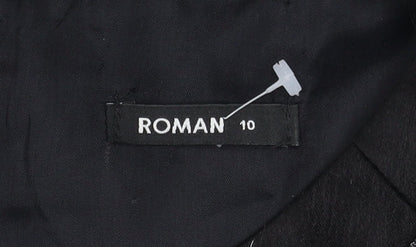 Roman Women's Black Sheath Dress - Size 10