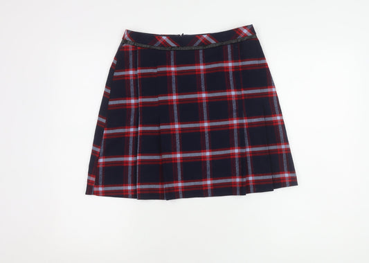 Oasis Women's Multicoloured A-Line Plaid Skirt Size 10
