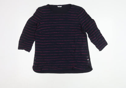 Womens UK Size 12 DASH Blue Basic T-Shirt