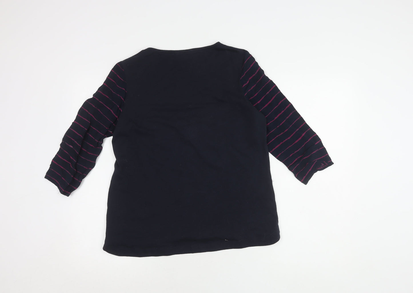 Womens UK Size 12 DASH Blue Basic T-Shirt