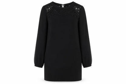Ted Baker Women's Black Shift Dress M Long Sleeve
