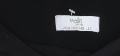 Wallis Petites Women's Black Floral Knee Length Dress