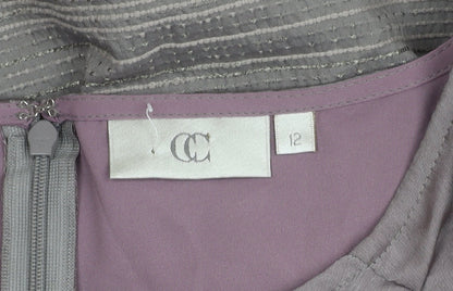 CC Women's Grey Sleeveless Dress Size 12