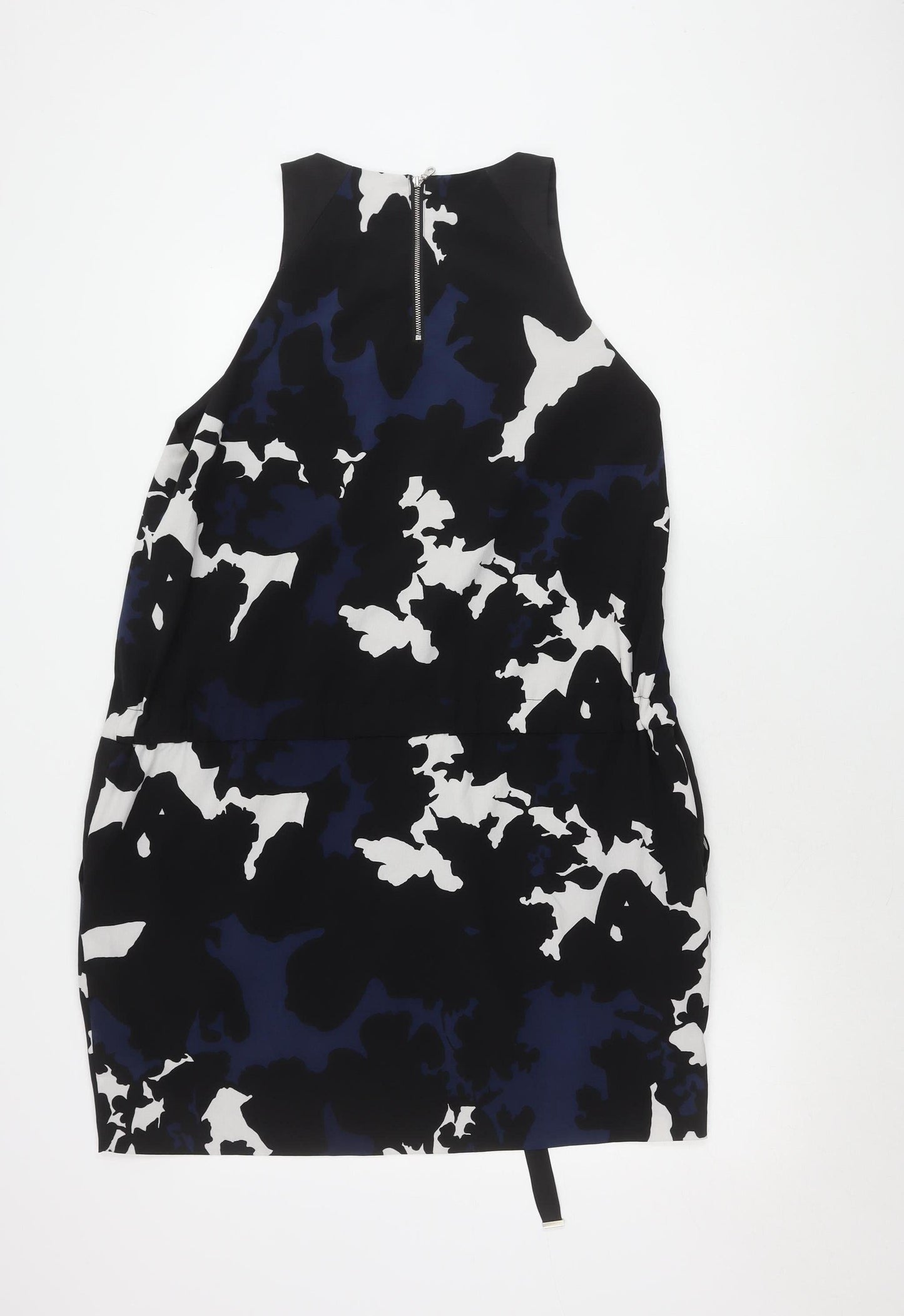 Mint Velvet Women's Black/White Abstract Dress, Size 18