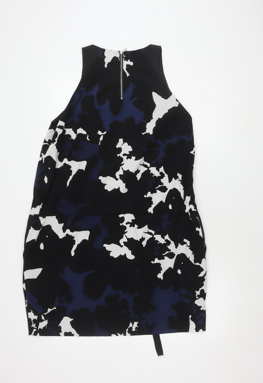 Mint Velvet Women's Black/White Abstract Dress, Size 18