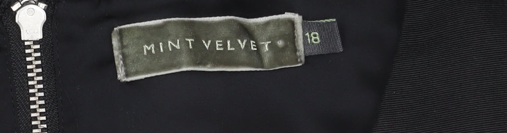 Mint Velvet Women's Black/White Abstract Dress, Size 18