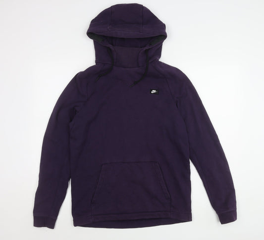 Nike Women's Purple Pullover Hoodie M - Activewear Essential