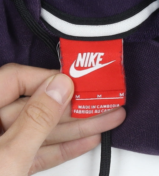 Nike Women's Purple Pullover Hoodie M - Activewear Essential