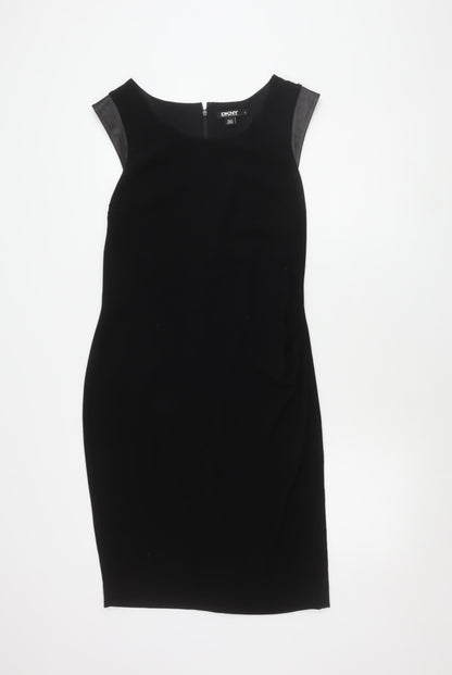 DKNY Women's Black Knee Length Formal Sheath Dress