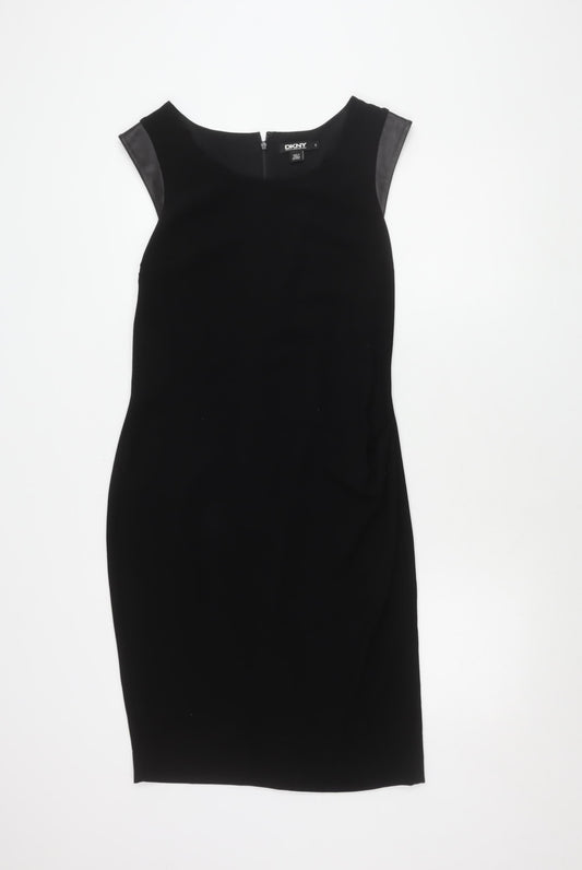DKNY Women's Black Knee Length Formal Sheath Dress