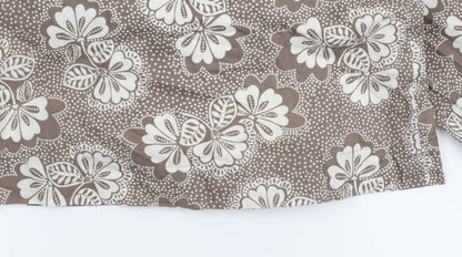 Boden Women's Brown Floral Long Sleeve Dress