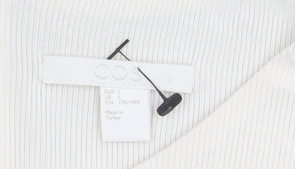 COS Women’s Colourblock Dress, L, Black & White, Elegant
