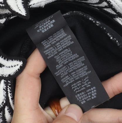 Lipsy Women's Black Floral Embroidered Pencil Skirt Size 12