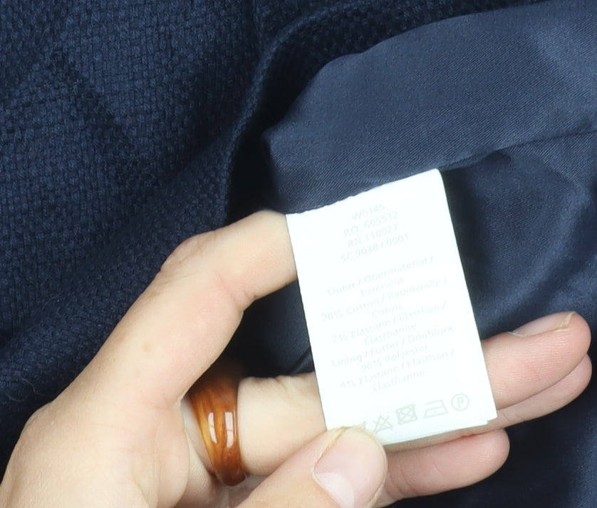 Boden Women's Blue Cotton Pencil Skirt Size 10