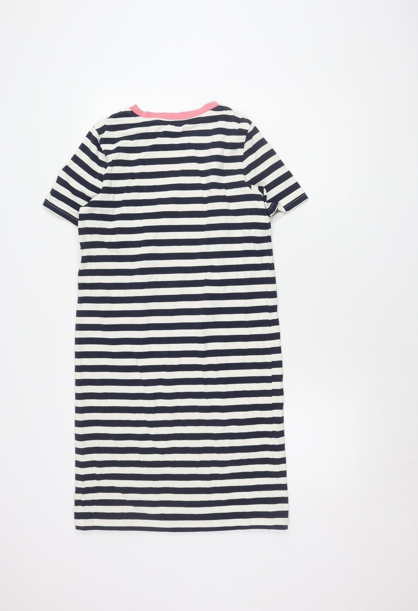 Joules Women's Blue Striped T-Shirt Dress Size 8