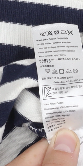 Joules Women's Blue Striped T-Shirt Dress Size 8