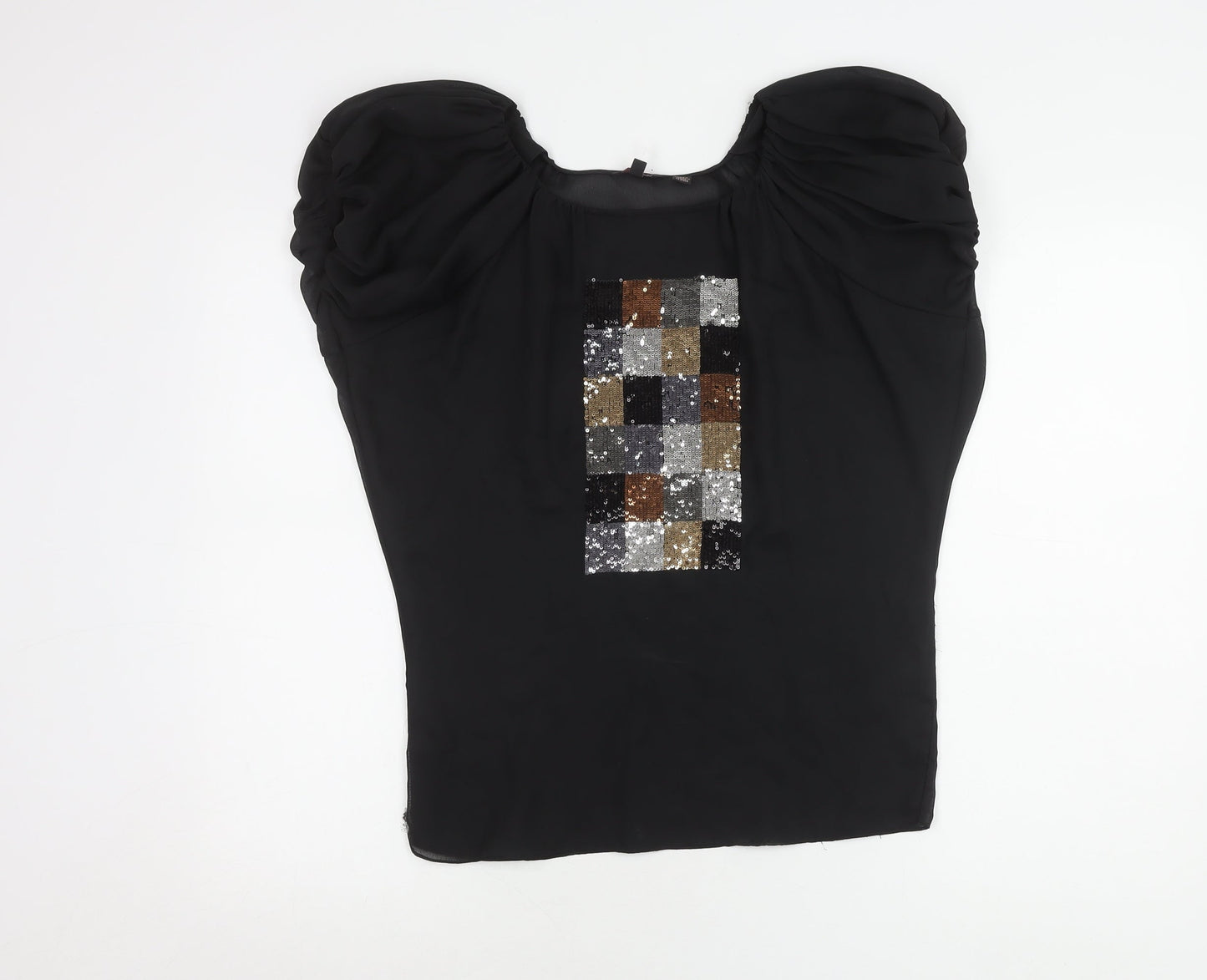 Womens UK Size 10 Ted Baker Black Basic Blouse