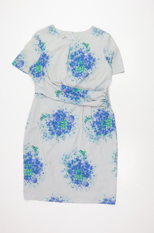 Hobbs Women's Multicoloured Floral Dress, Size 16, Silk Blend