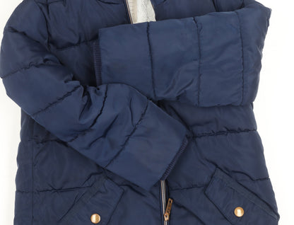 John Lewis Girls Blue Puffer Jacket 6 Years