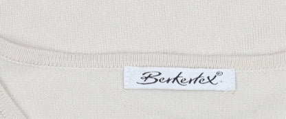 Womens UK Size 10 Berkertex Beige Pullover Jumper